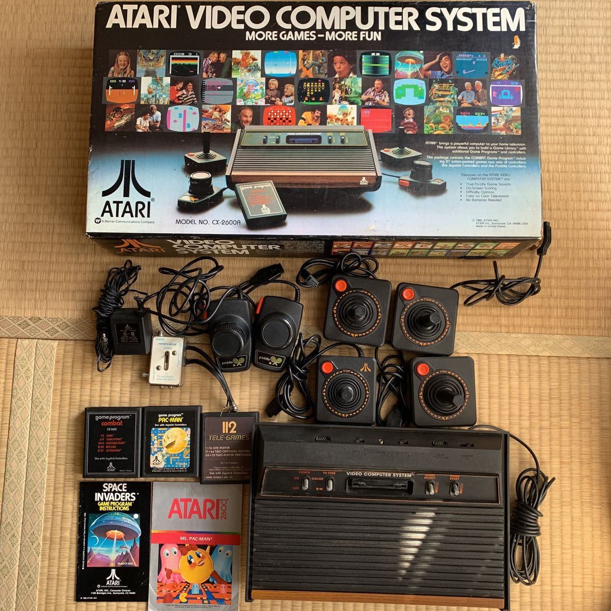 ATARI アタリ CX-2600 VIDEO COMPUTER SYSTEM ソフト レトロ 本体 箱付 