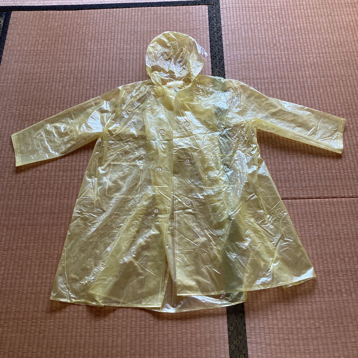 光沢黄色 ボタン金属に変更 合羽 おぞましく テロテロ