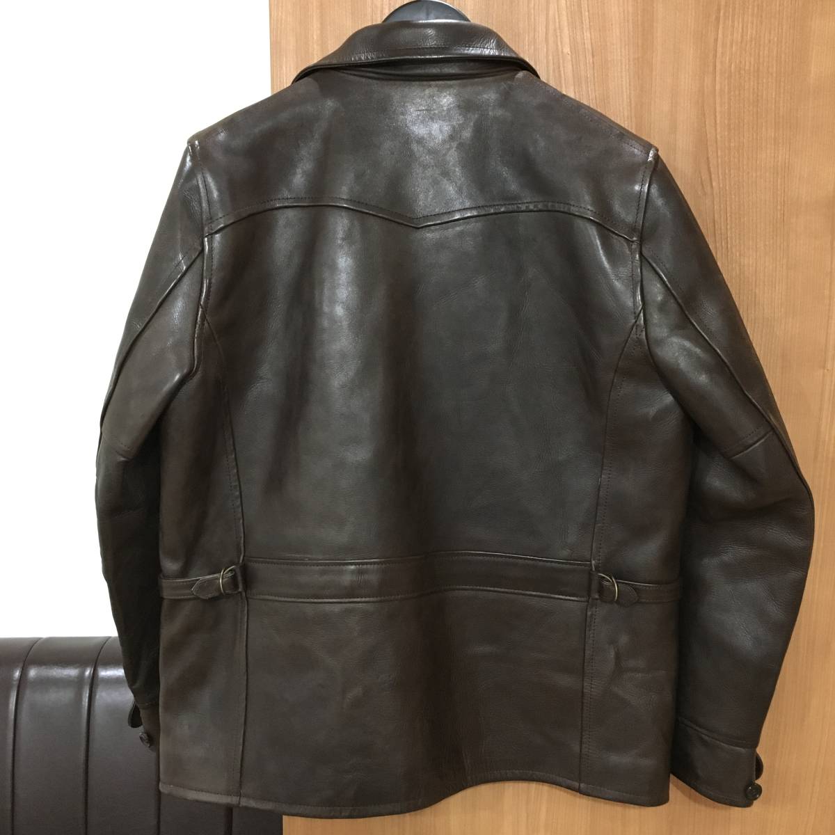 美品 GANGSTERVILLE MOTORCYCLE JACKET BROWN（☆美品☆ GANGSTERVILLE 
