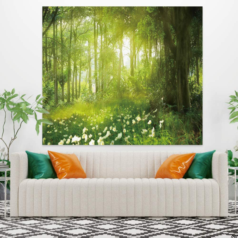タペストリー 緑の森の風景 白い花 森林 おしゃれ クール インテリア 壁掛け 模様替え カバー モダン 壁アート 部屋飾り ギフト 暖簾 その他 売買されたオークション情報 Yahooの商品情報をアーカイブ公開 オークファン Aucfan Com