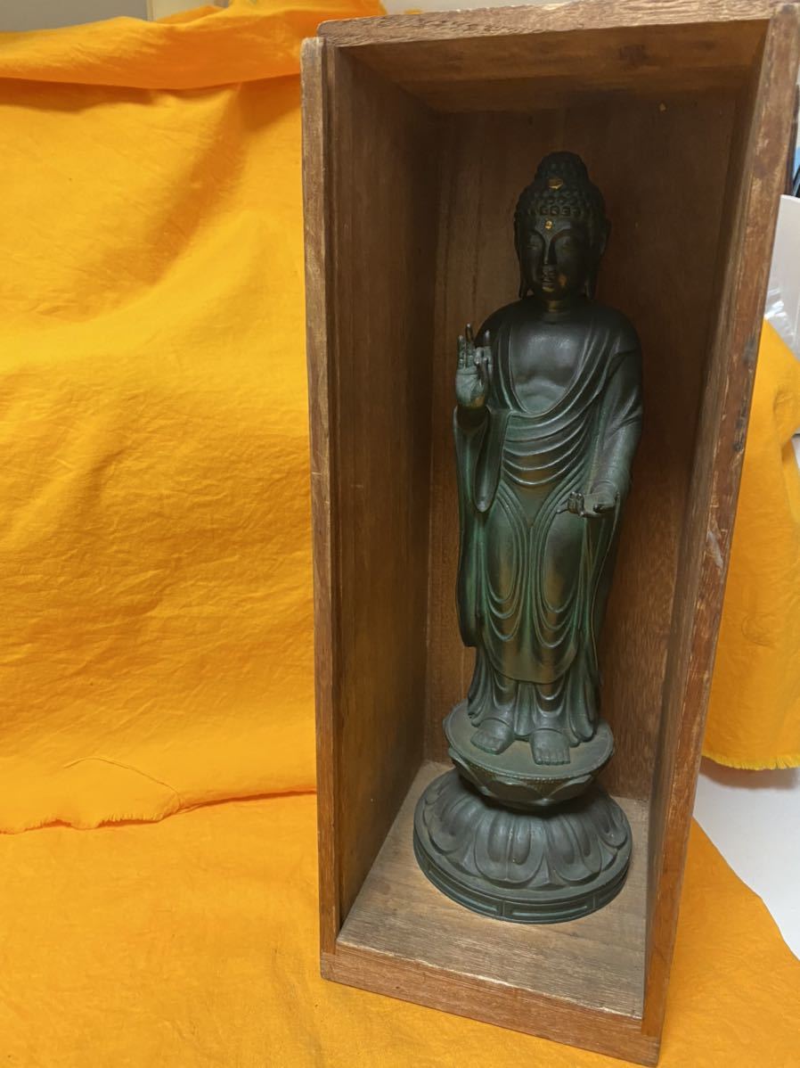 文化遺産オンライン 卍時代物 И銅製 『如来坐像』 明代?約5kg 仏像