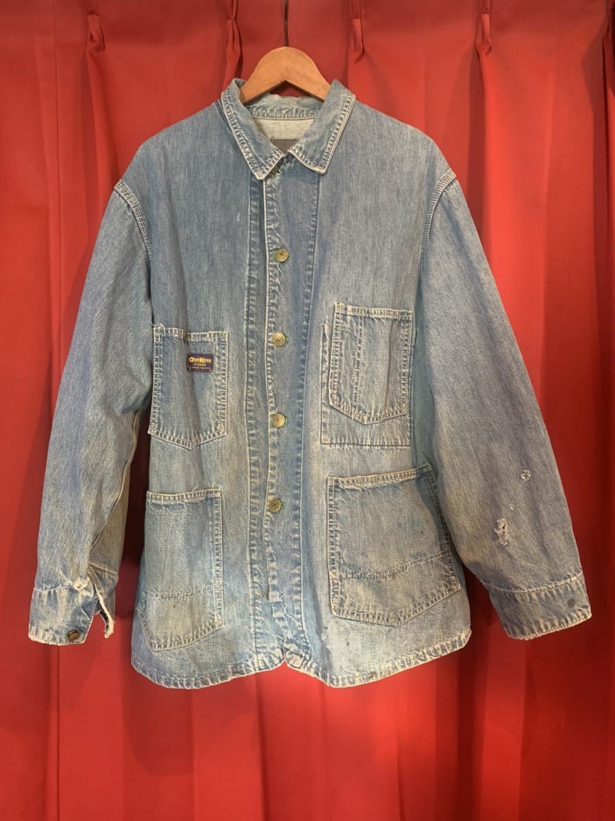 OSHKOSH オシュコシュ デニム カバーオール 60s USA(Lサイズ)｜売買