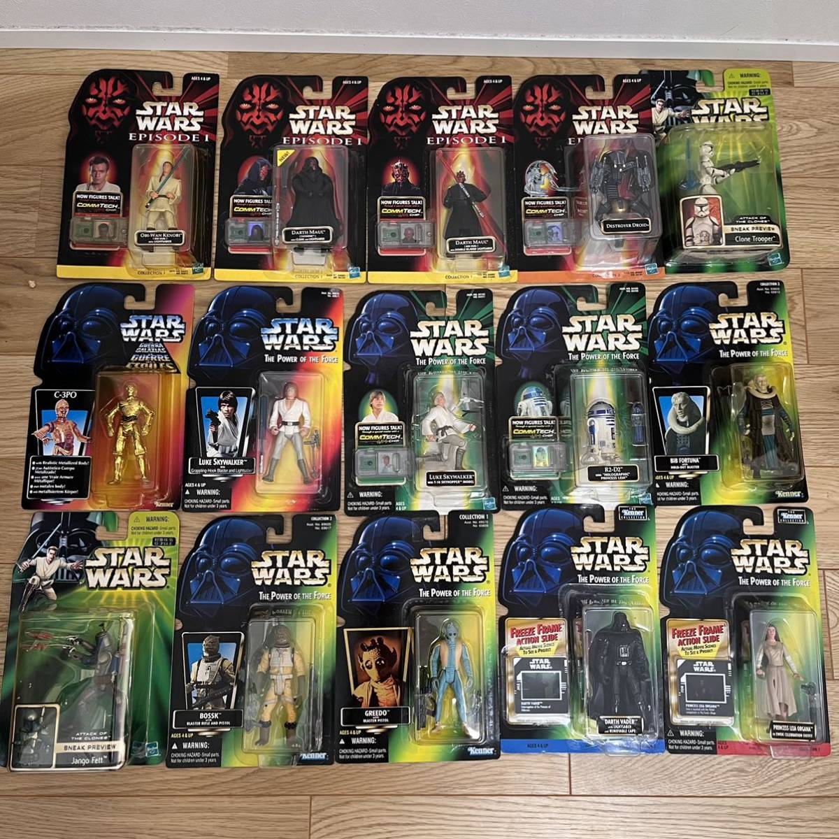 高品質，新品 STAR WARS スターウォーズ ベーシックフィギュア まとめて 15体 ダースベイダー ダースモール ジャンゴフェット ルーク R2-D2 C-3PO 等(スター・ウォーズシリーズ)｜売買されたオークション情報、 その他