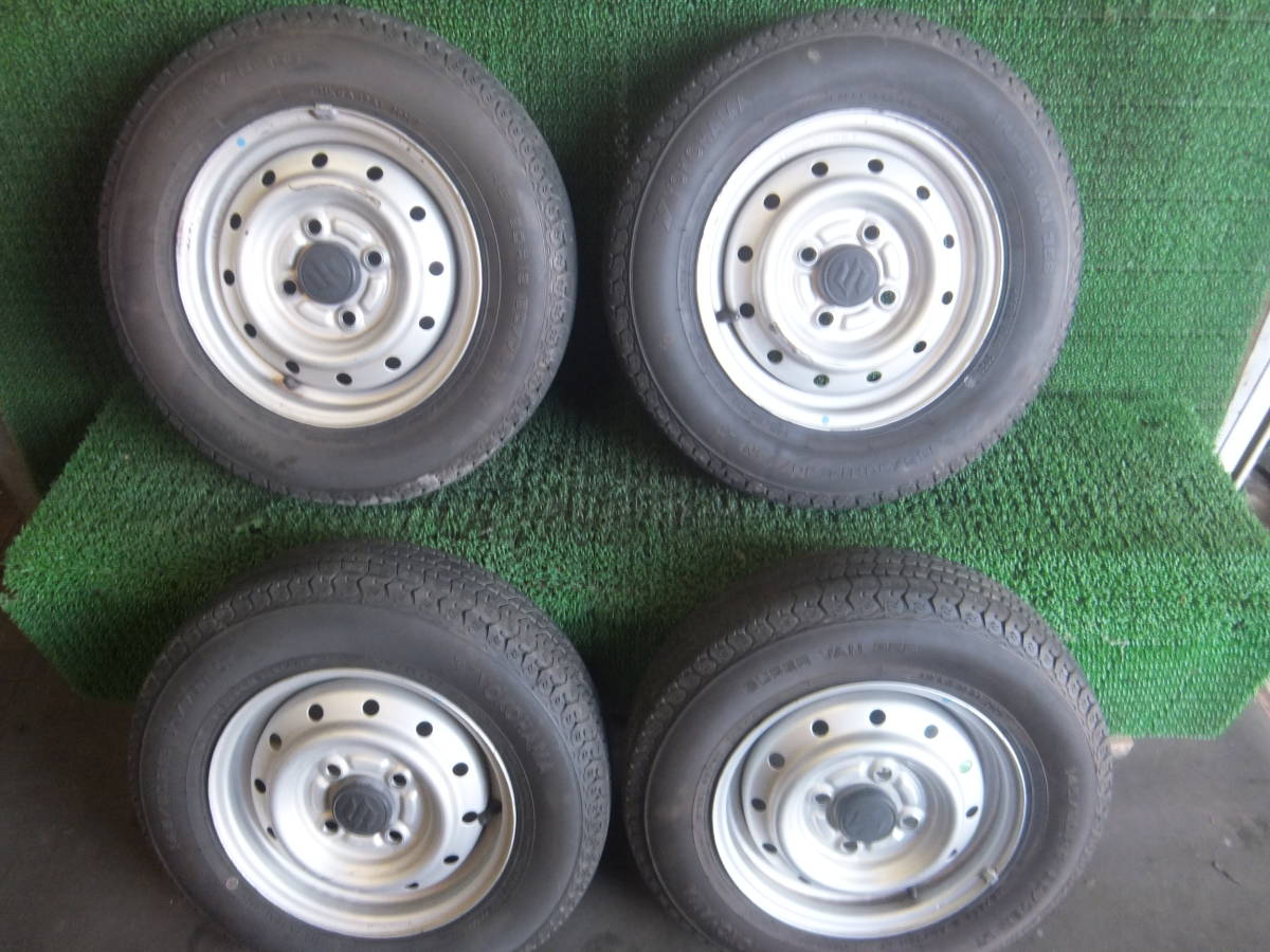エブリィ DA64V 純正12インチ 鉄ホイール＆タイヤ 4本 145/80R12 LT