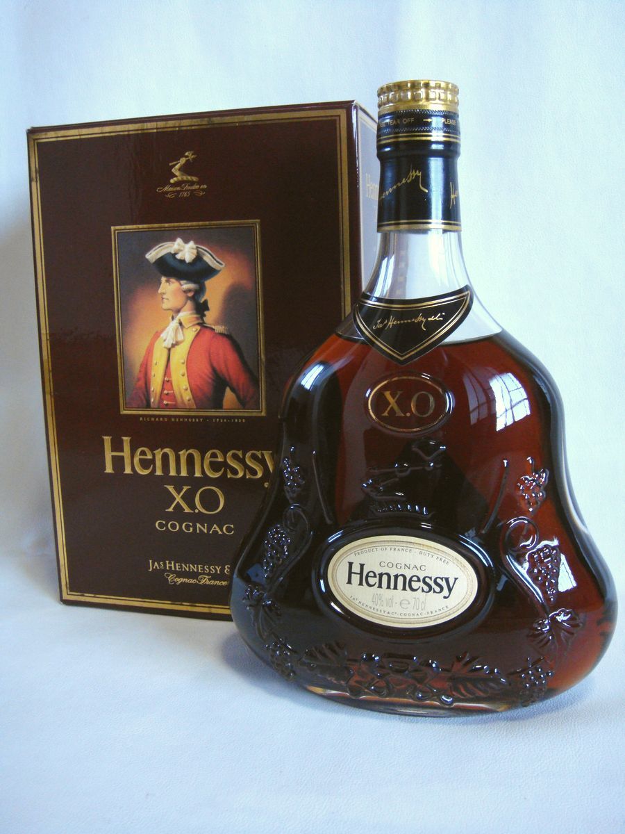 未開栓 Hennessy ヘネシー XO 金キャップ クリアボトル ブランデー