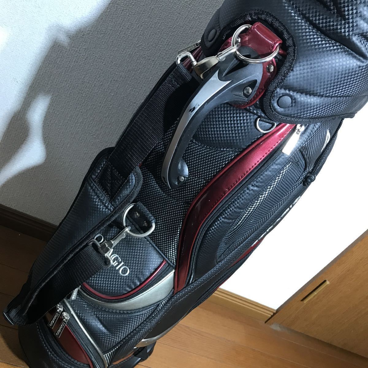 キャディバッグ コラッジオ CORAGGIO 9型 7分割 ホワイト⁄ブラック