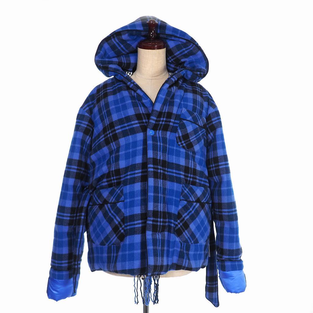 未使用 FACETASM ファセッタズム 17AW チェック柄 ウール ダウン