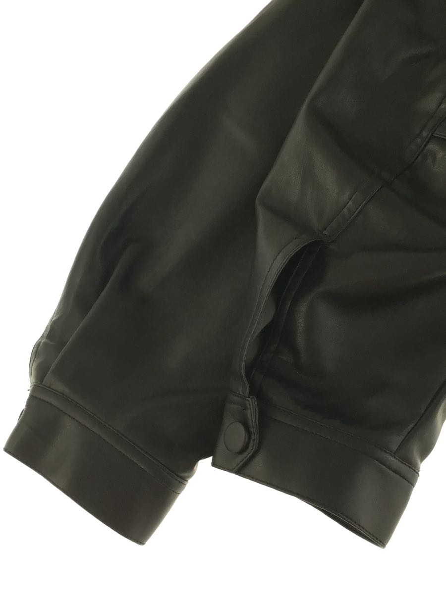 IRENE◆19AW/ファー フーデッド レザージャケット/36/フェイクレザー/BLK/ファー フーデッド IRENE(アイレネ) レディースファッション &frasl; 19AW&frasl;ファー レザージャケット&frasl;36