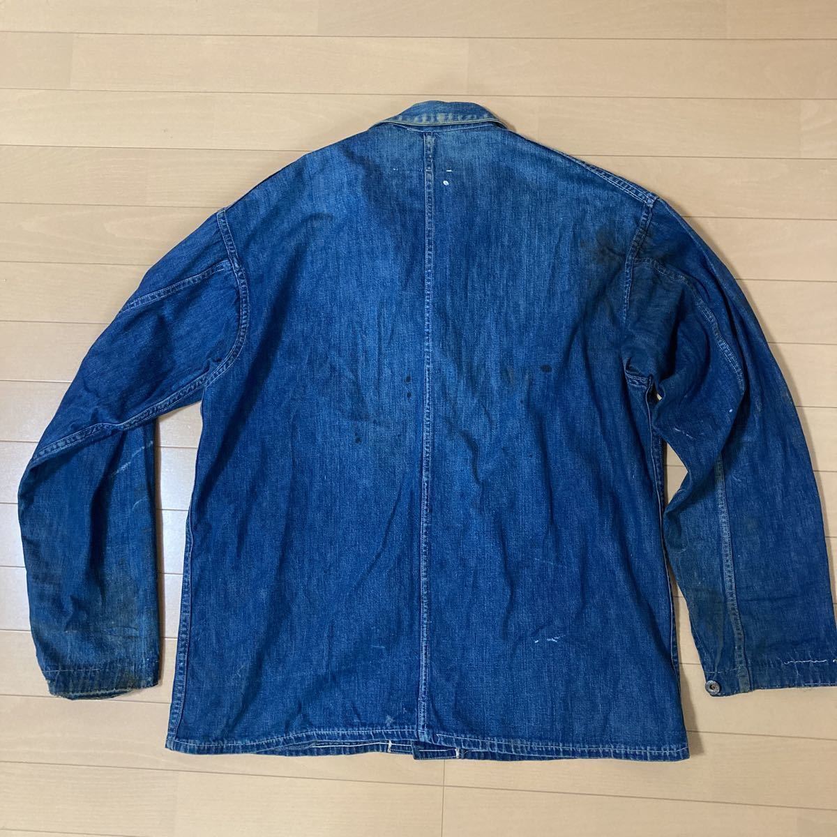 vintage 40's WW2大戦デニムカバーオール 月桂樹ボタン(Mサイズ)｜売買