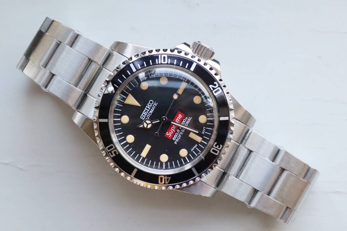 NH35A搭載/レトロ/NOロゴ/ビンテージStyle/カスタム 中古 希少 SEIKO MOD カスタム NH35A 腕時計 ビンテージ サブマリーナー