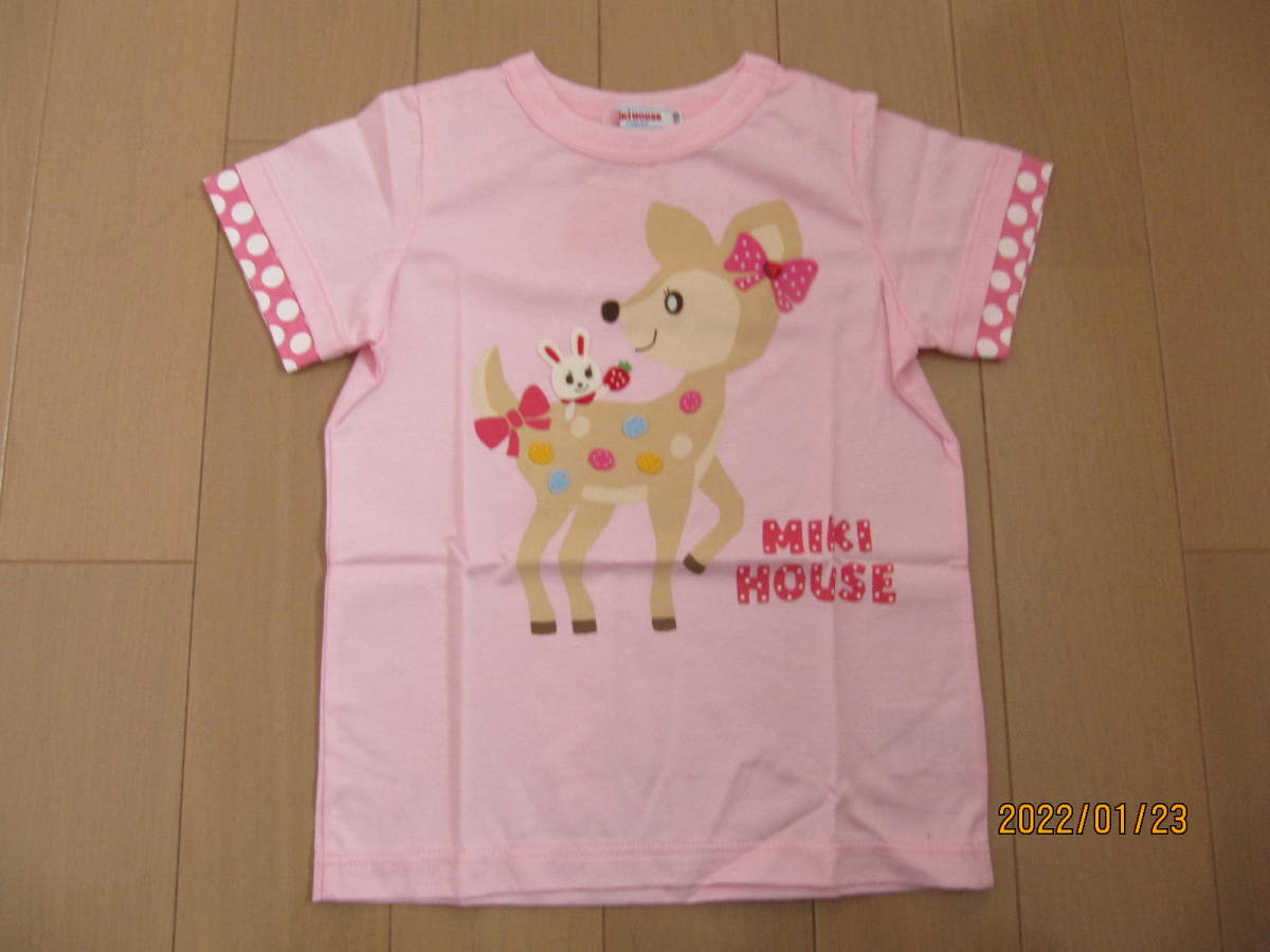 【得価，新作】 タグ付き ミキハウス うさこちゃんのバンビＴシャツ １１０ｃｍ(半袖Tシャツ)｜売買されたオークション情報、yahooの商品情報をアーカイブ公開 - オークファン 女の子用
