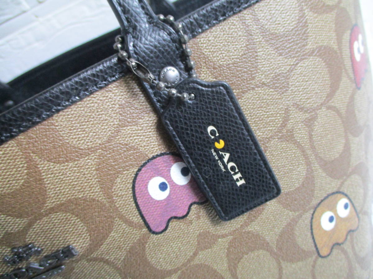 コーチ COACH パックマン シグネチャー リバーシブル トートバッグ PVC 