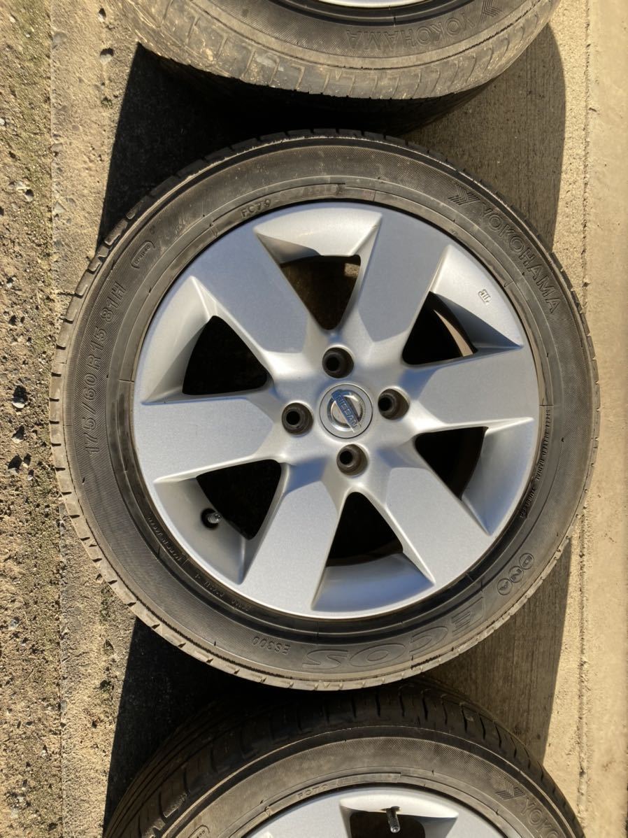 美品】日産 NISSAN NOTE ノート 純正 アルミ ホイール タイヤ 175 60 