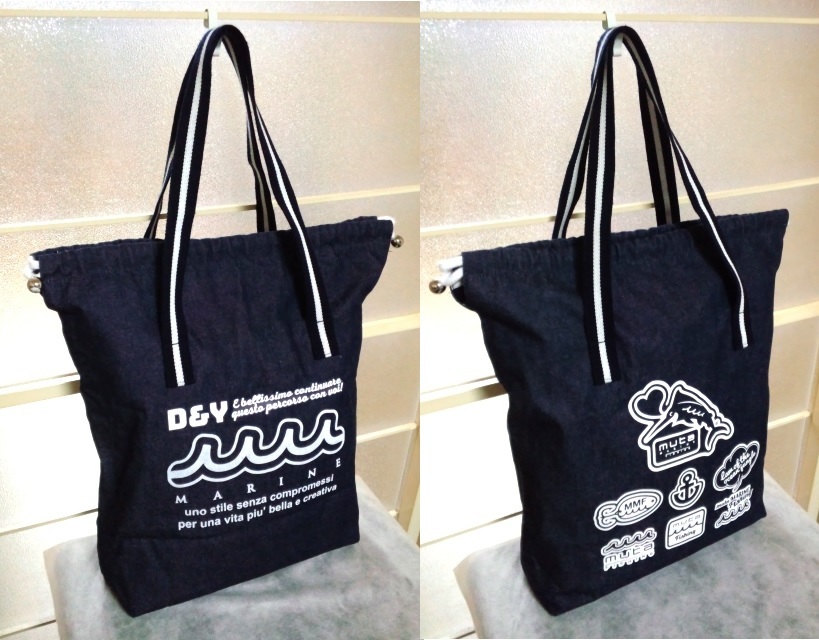 デニム/超美品〇muta ムータ MARINE 多目的大型バッグ 肩掛け可能 裏 