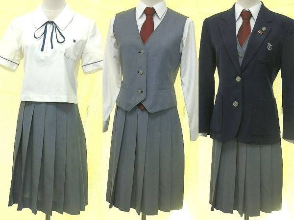 L 鹿児島武岡台高校 校章&刺繍 女子制服ほぼフルセット 夏&冬の入札