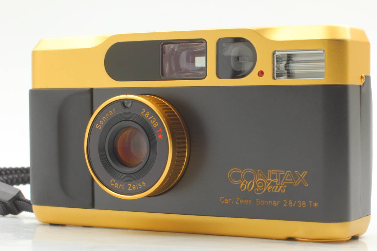 驚きの破格値，2026 2103013 良品 CONTAX コンタックス T2 60th 60周年記念モデル 限定 Gold ゴールド 35mm コンパクト フィルムカメラ ストラップ付(コンパクトカメラ)｜売買されたオークション情報、yahooの商品情報をア コンパクトカメラ