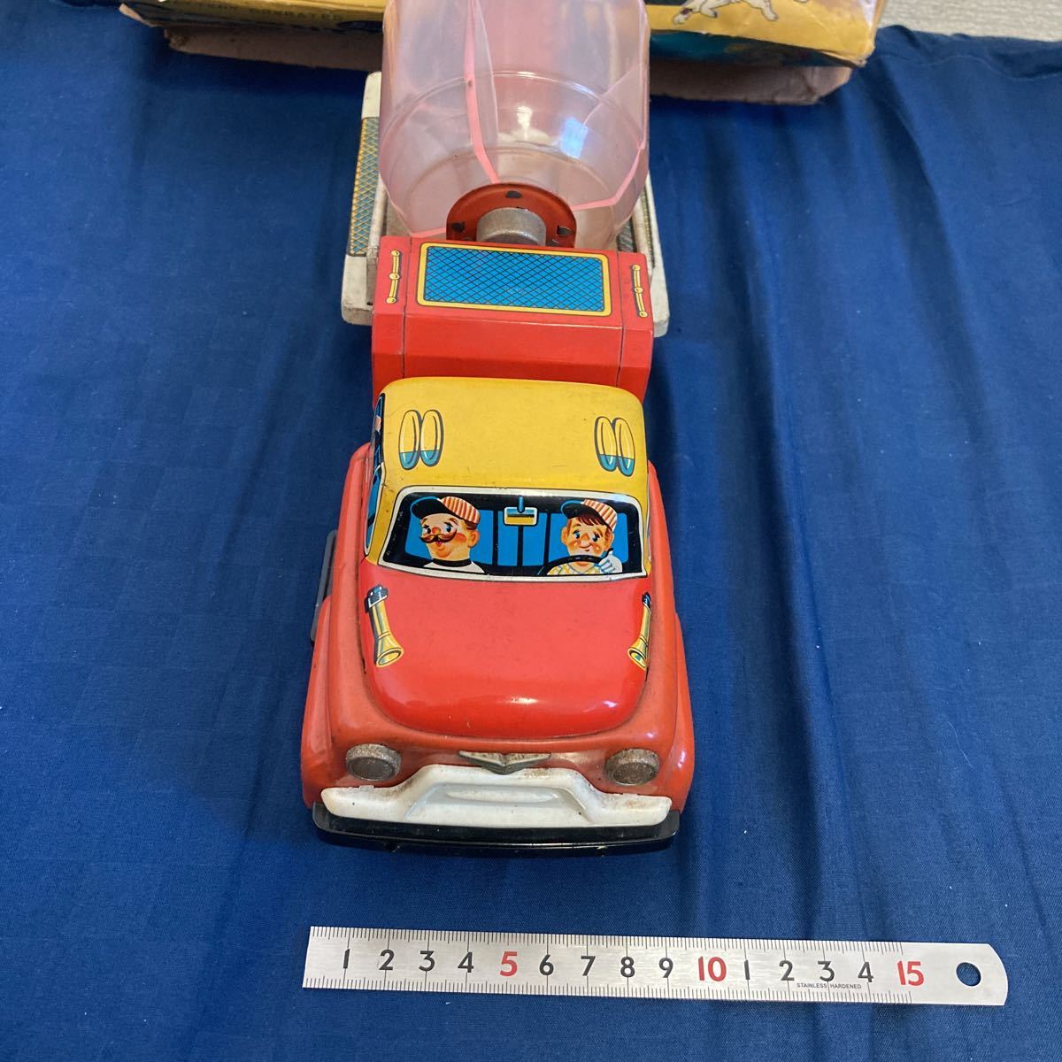 レア 希少 珍品】ブリキのおもちゃ セメントビジーミキサー ミキサー車 