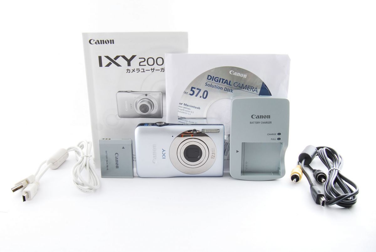 人気のシルバー色 Canon IXY 200 本体と付属品 Canon デジタルカメラ 
