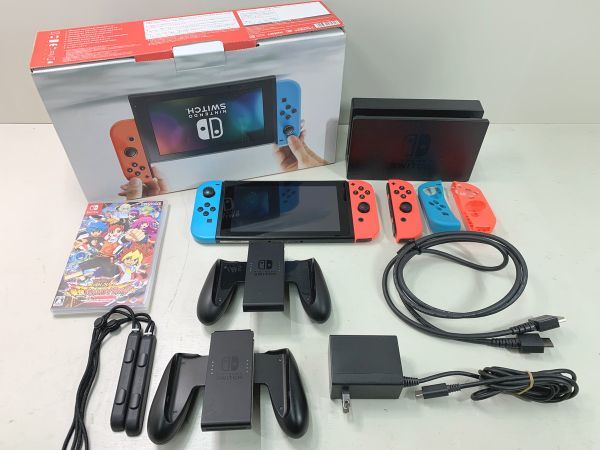 限定セール，低価 1-318 ニンテンドースイッチ 本体 ネオン Nintendo Switch 任天堂 遊戯王ラッシュデュエル 最強バトルロイヤル コントローラーおまけ(ニンテンドースイッチ本体)｜売買されたオークション情報、y ニンテンドースイッチ本体