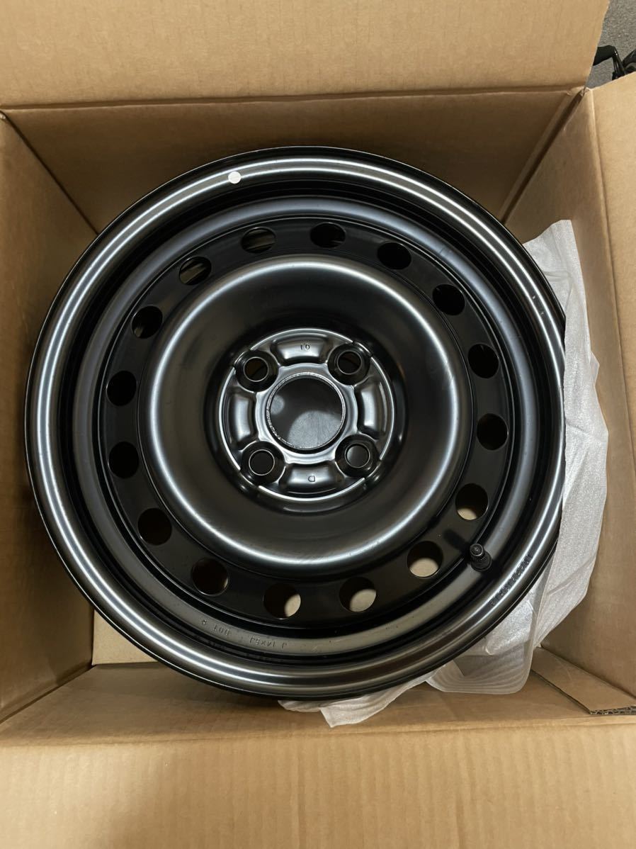 ルーミー 純正 トヨタ 14インチ 14×5J 4H PCD100 +35 ・ BS 24年製 165&frasl;65R14 「ルーミー ホイールキャップ スチールホイール スチールホイールタイヤ