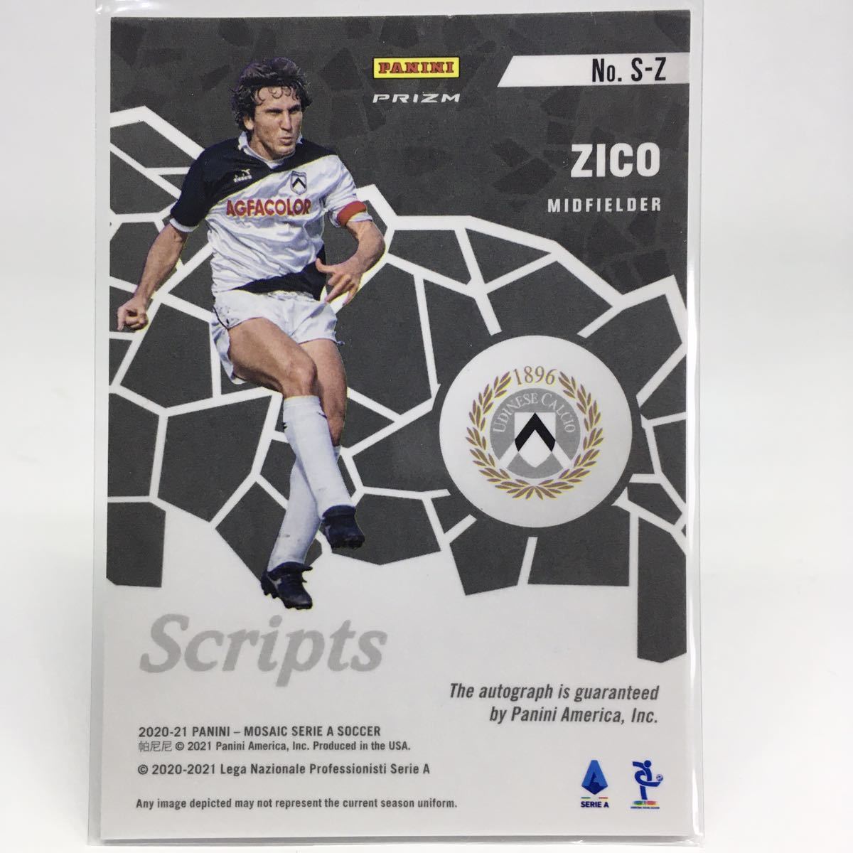 1円スタート☆直筆サイン☆ジーコ☆ 2020-21 PANINI MOSAIC SERIE A 