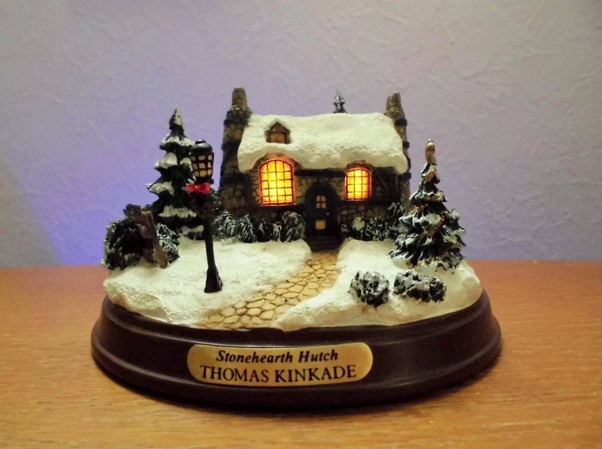 トーマスキンケイド　ティールーム　ライト付ミニチュアハウス ☆トーマスキンケード Thomas Kinkade ☆ クリスマスの風景 ☆ ライト