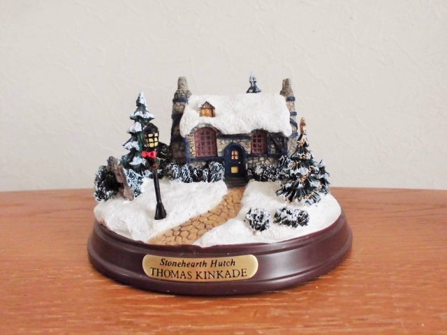 トーマスキンケイド　ティールーム　ライト付ミニチュアハウス ☆トーマスキンケード Thomas Kinkade ☆ クリスマスの風景 ☆ ライト