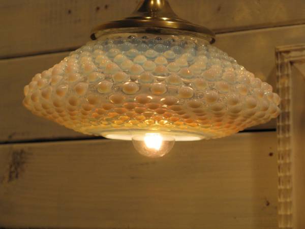 Fenton オパールセントホブネイルペンダントランプ フェントン(工芸