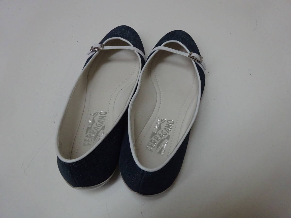 ferragamo フェラガモ レディース フラットシューズ 美品 サイズ51/2D 