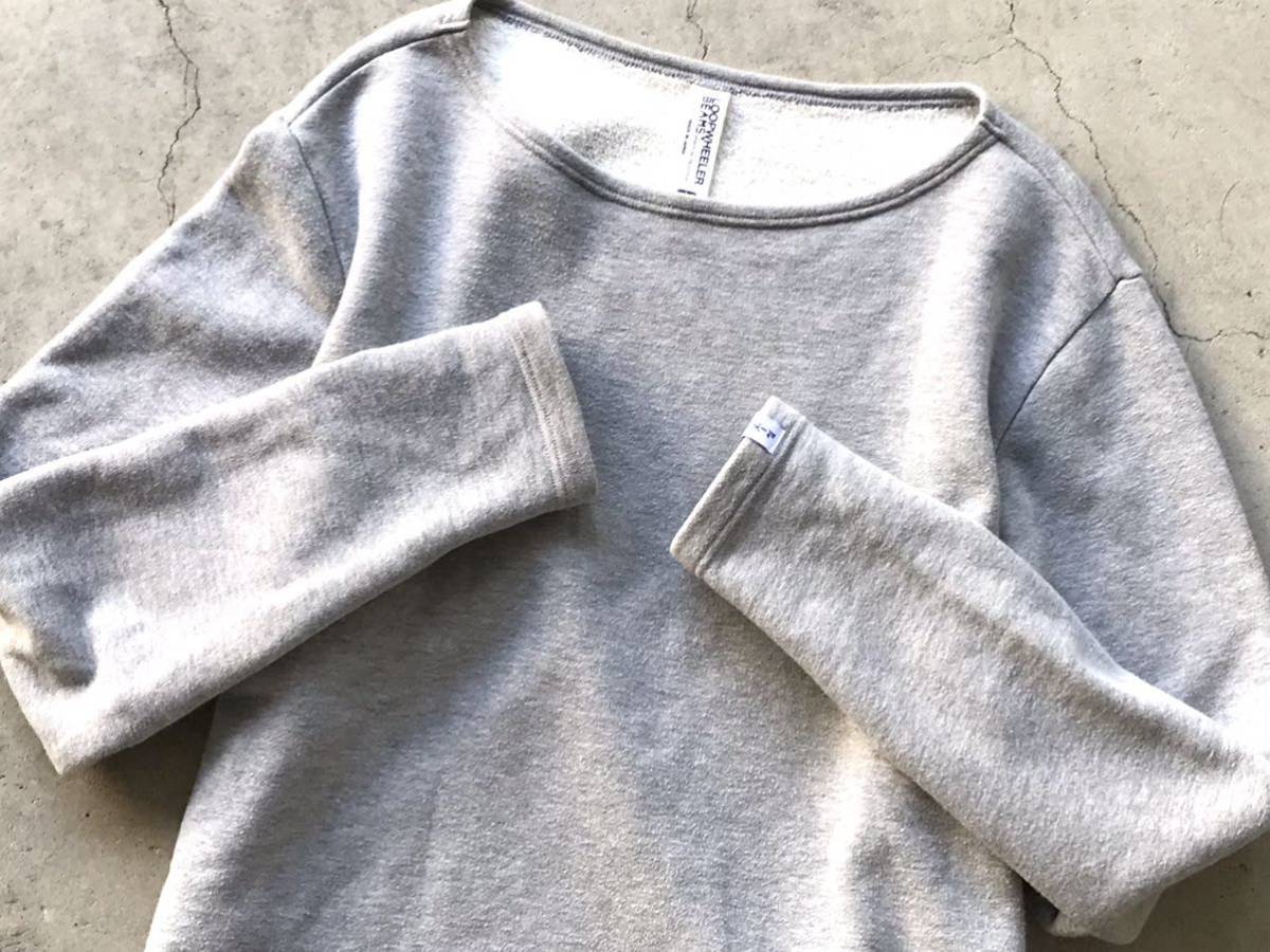 BEAMS PLUS別注 LOOPWHEELER ボートネック 吊り裏毛 スウェットシャツ 