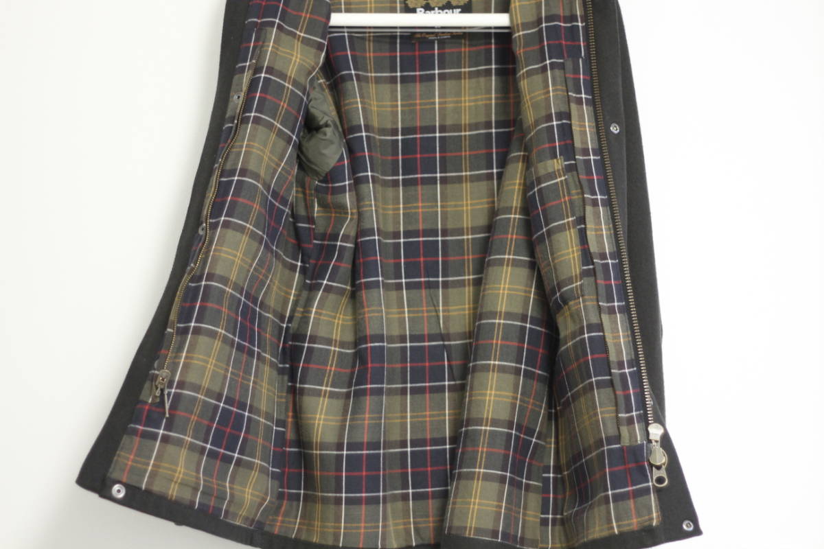 美品/BEAMS F別注】Barbour International Jacket SL ウール ブラック 