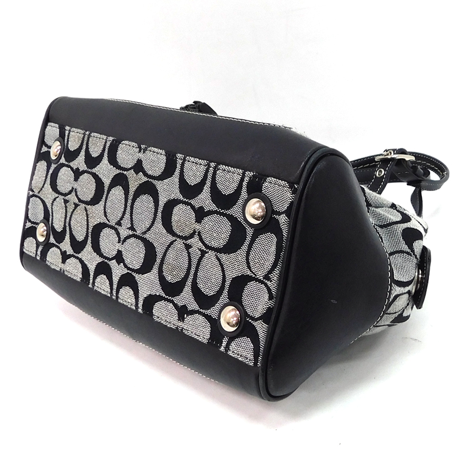 ブランド別 美品 COACH コーチ ハンドバッグ キャンバス レザー