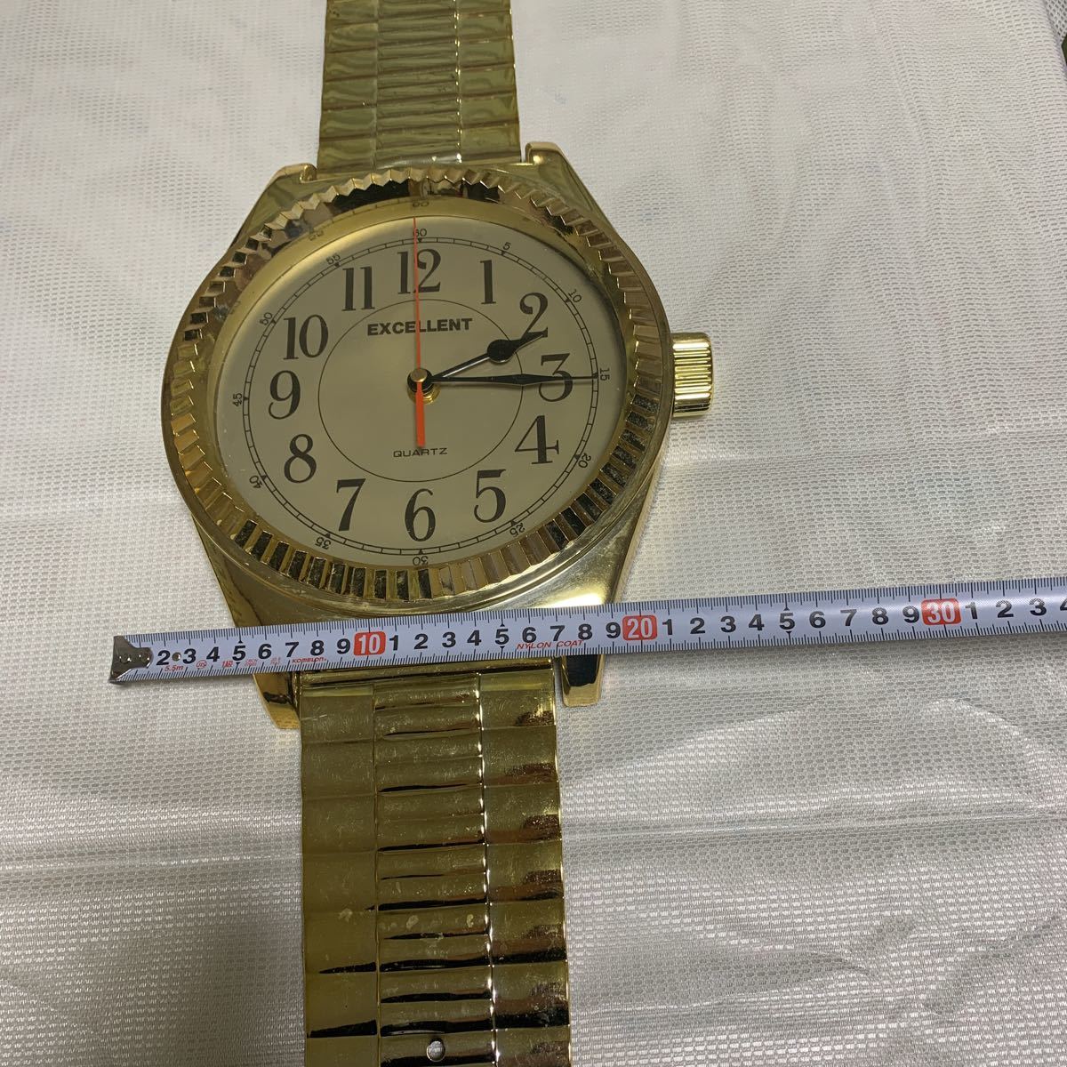 中古】メンズ腕時計型 壁掛け時計 excellent quartz 昭和レトロ