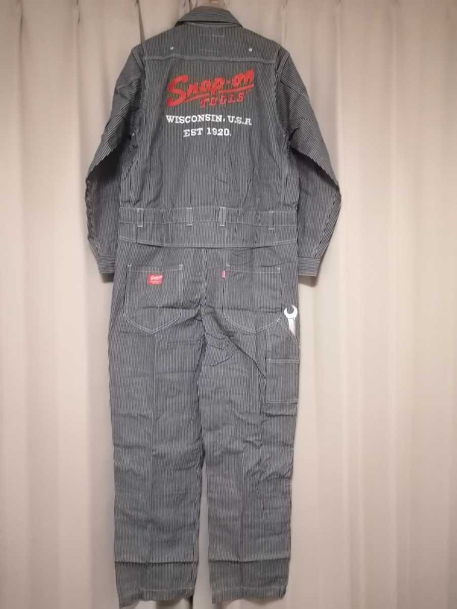 スナップオン　つなぎ　ヒッコリー　L オーバーオール　snapon