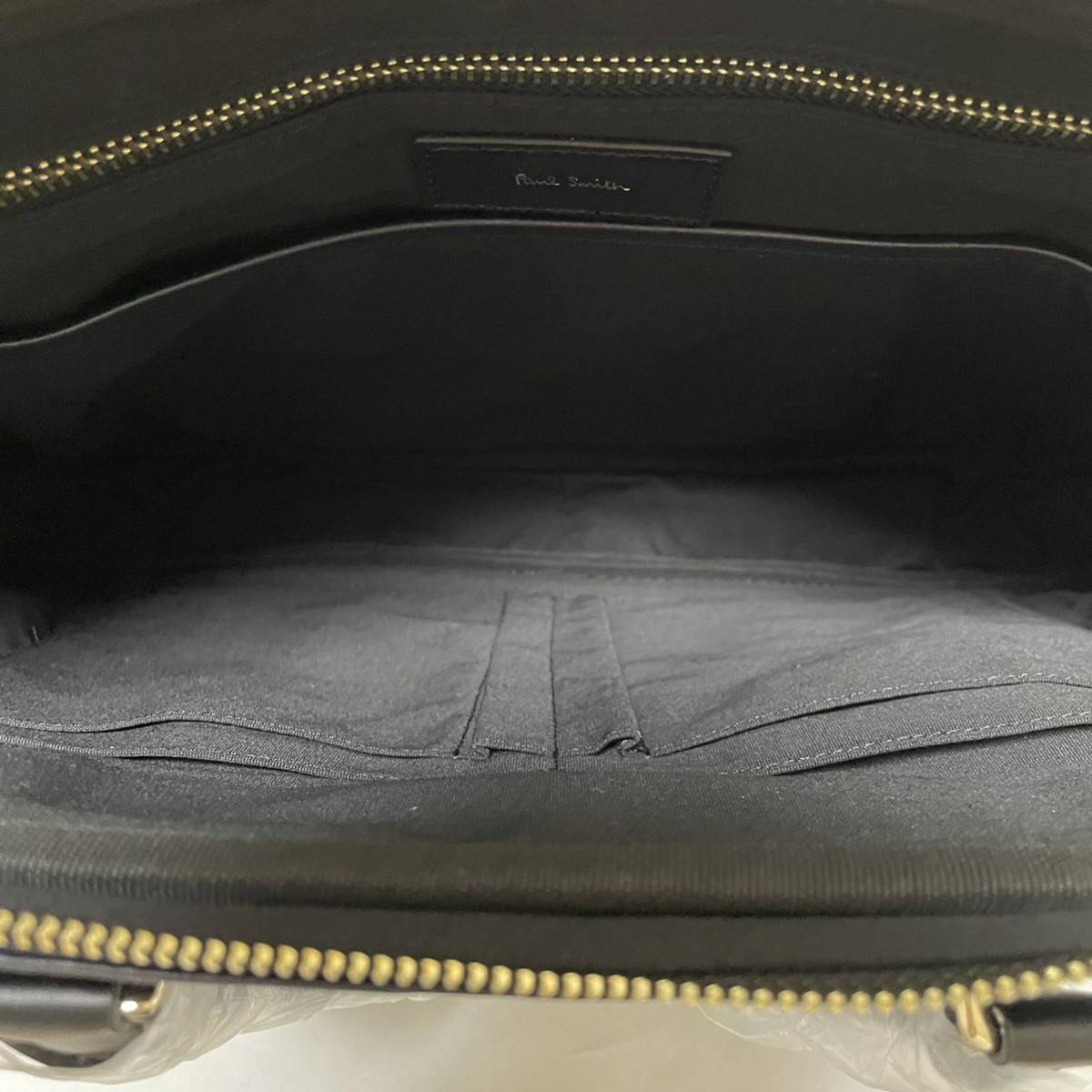 未使用 ポールスミス『漂う高級感』Paul Smith A4◎ ビジネスバッグ レザー ハンドバッグ ブリーフケース ネイビー系 ロゴ 金具 シンプル