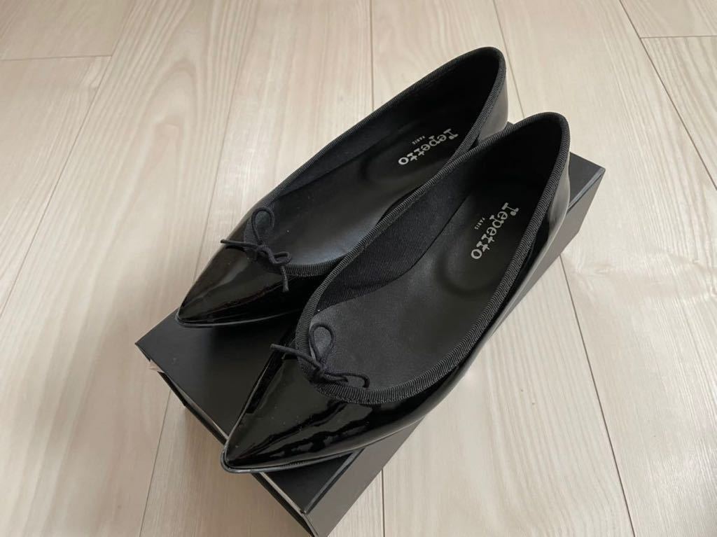 安い，新作 repetto レペット 定価 48400円 Junon Ballerinas サイズ 37.5 黒 ブラック(レペット)｜売買されたオークション情報、yahooの商品情報をアーカイブ公開 - オークファン レペット