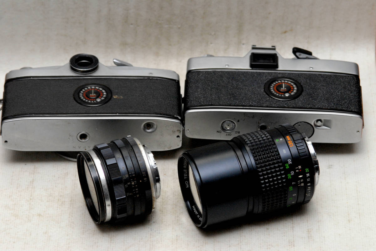MINOLTA ミノルタ 昔の高級一眼レフカメラ （SRT-101ボディ + SR-1ボディ + 純正レンズ2本付） ミノルタ MINOLTA SRT101 0 ｜ミノルタのカメラ｜#わたしの 一眼レフカメラ