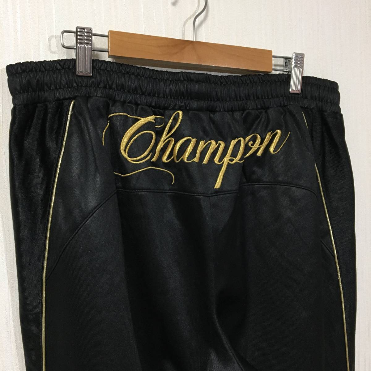 Champion チャンピオン 魔裟斗モデル ジャージ 上下セット 黒×金 