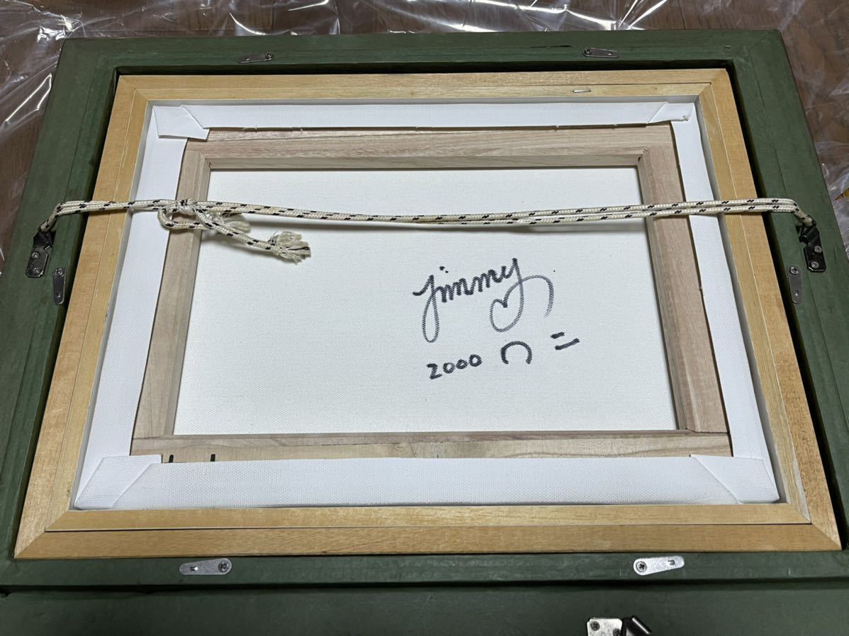 模写 ジミー大西ワニ2000年クロコダイル鰐クロコ絵画F4号キャンバス