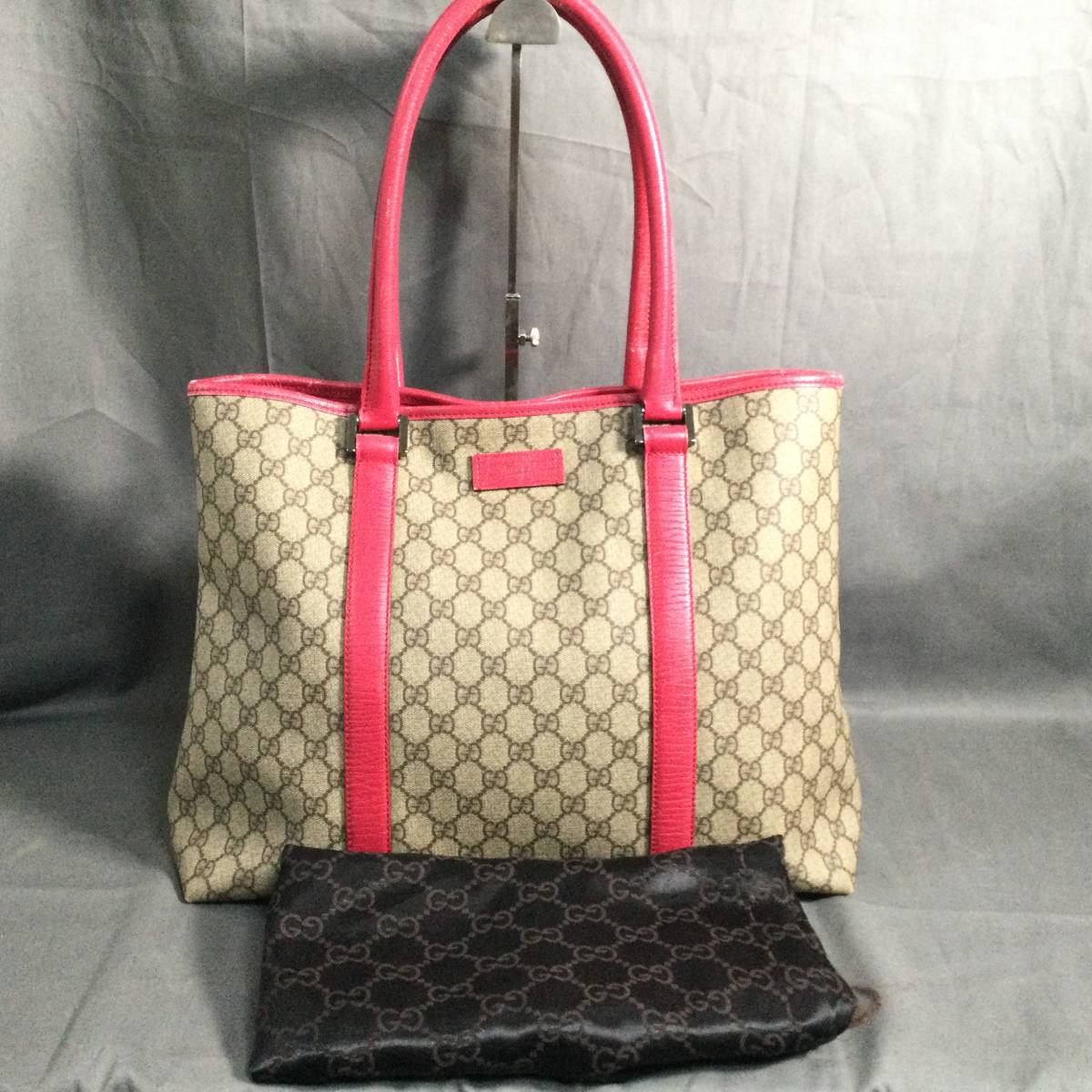 オリジナル Gucci グッチ トートバッグ ピンク Pvc レザー トートバッグ