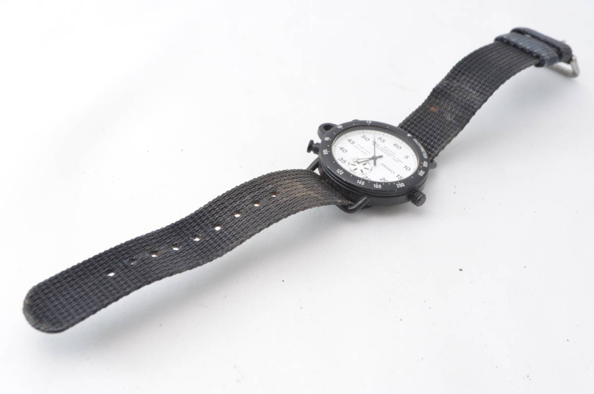 B◇SEIKO セイコー AVENUE アベニュー クロノグラフ 8M26-7030 白文字