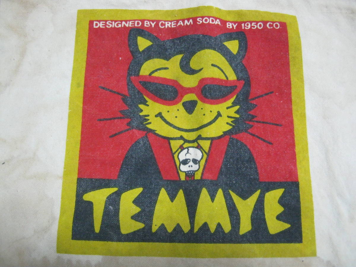 クリームソーダ　cream soda 80s 当時　ブラックキャッツ　バッグ CREAM SODA クリームソーダ / TEMMYE 80年代製 トートバック PINK