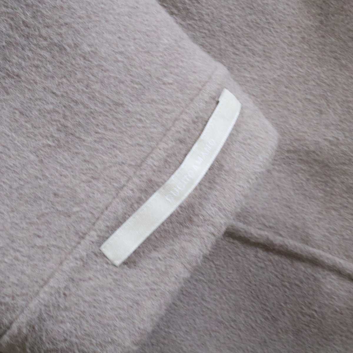 マックスマーラ Max Mara★ラムヴァージンウール&アンゴラ★2way ダブルフェイス フーデットコート アウター size 44 Mara Max WEEKEND 2wayロングコート アンゴラブレンド ブラウンS