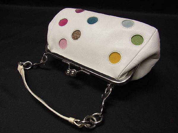 1円 □美品□ COACH コーチ 3679 ミニシグネチャー ポルカドット 
