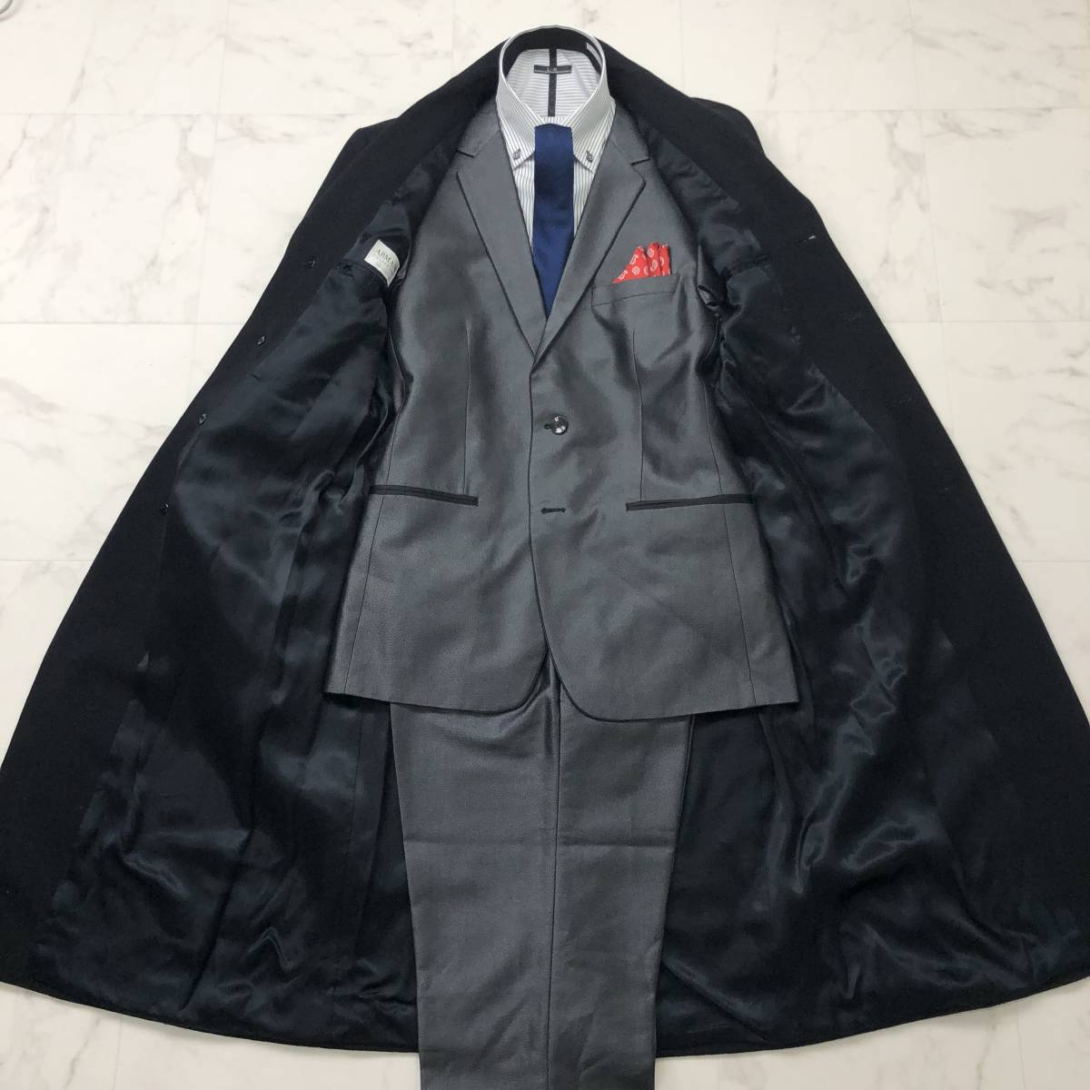 美品✨アルマーニコレッツォーニ 高級ツイードコート ロング丈 38 イタリア製 ARMANI COLLEZIONI - アルマーニ コレツォーニ ツイードジャケット