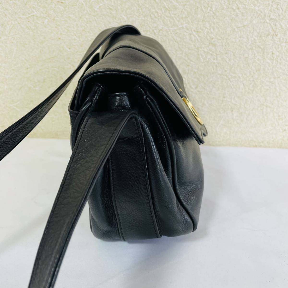 1円スタート 希少 GUCCI グッチ レザー ヴィンテージ ホースシュー金具