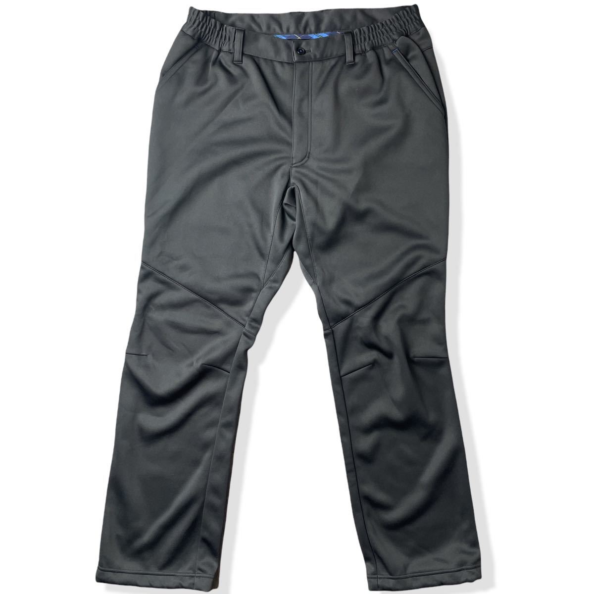 【美品】Mizuno GOLF ストレッチパンツ　ジャージ　メンズLL 黒　ミズノ　ゴルフウェア　スポーツウェア　ウエストフリー