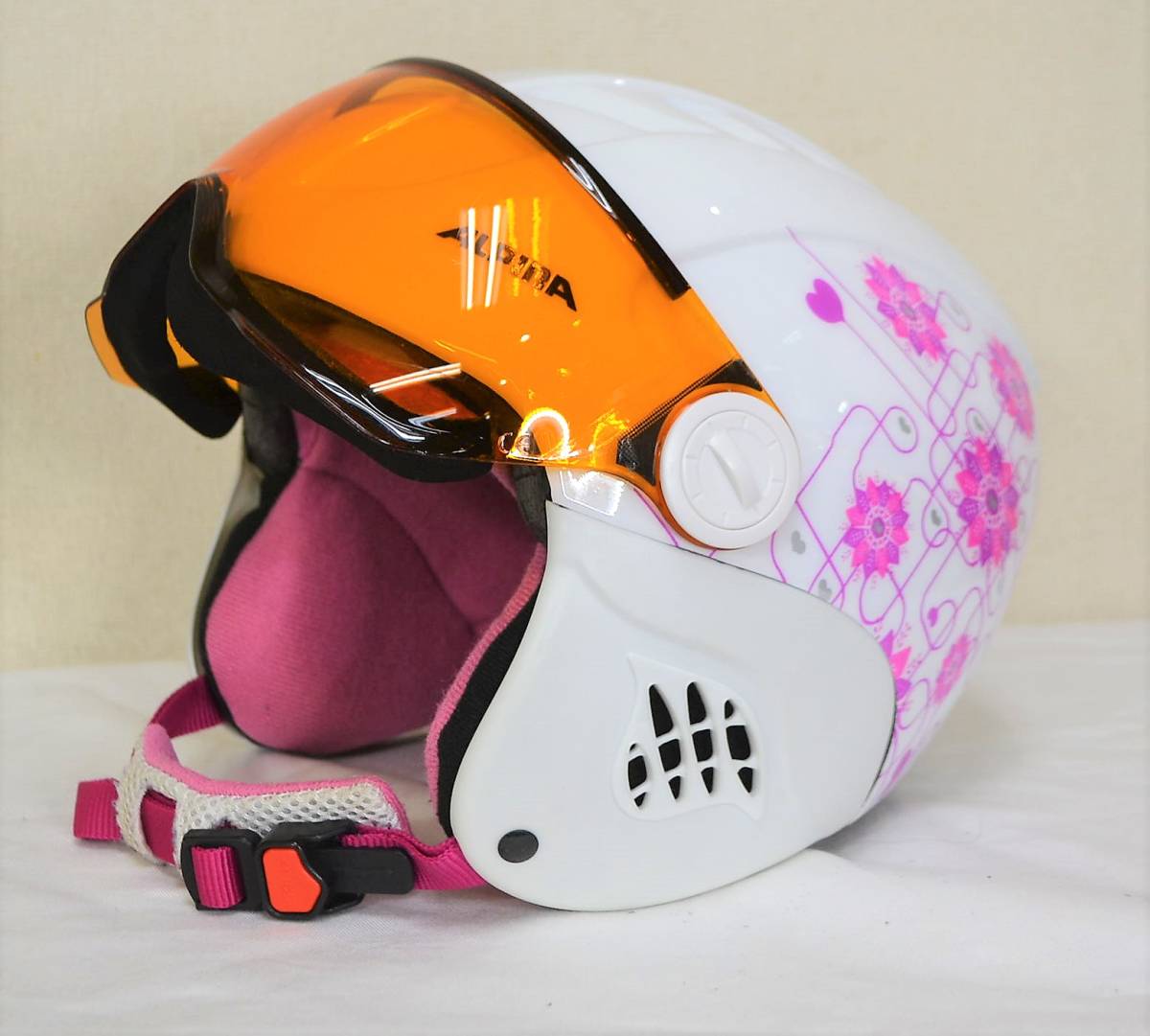 54-58cm ALPINA CARAT VISOR アルピナ ヘルメット バイザー付き スキー