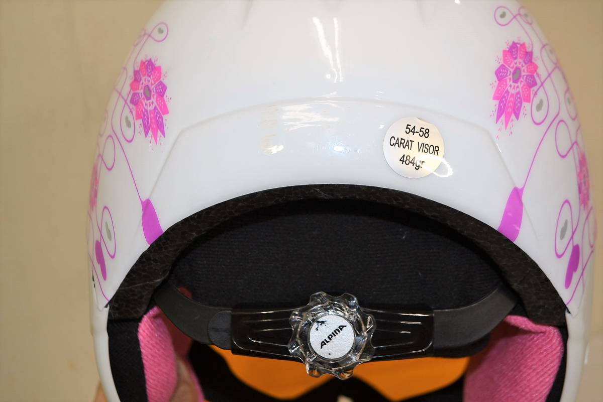 54-58cm ALPINA CARAT VISOR アルピナ ヘルメット バイザー付き スキー