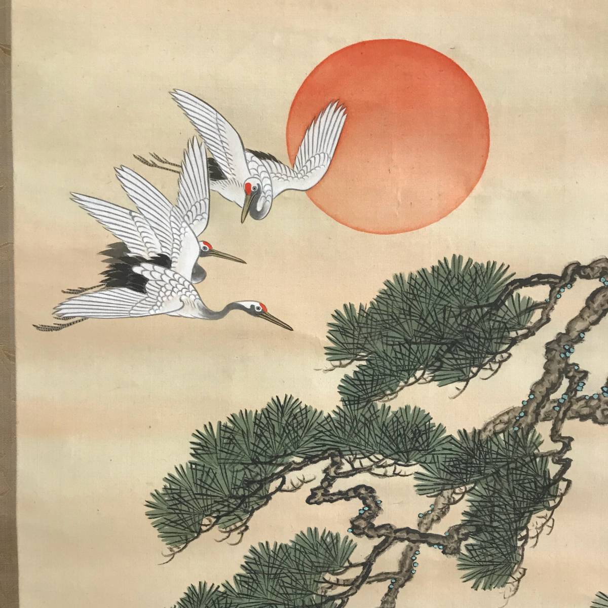 A032 真作 大熊秀斎 日本画家 岐阜県大垣の人 高砂図 掛軸 日本画 絹本 共箱 掛軸 売買されたオークション情報 Yahooの商品情報をアーカイブ公開 オークファン Aucfan Com